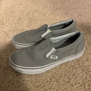 Gray slip on vans